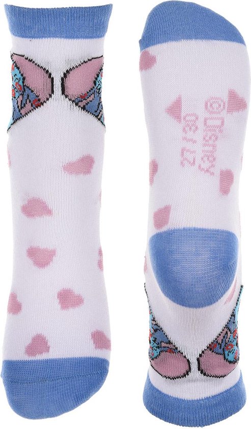 Disney Lilo en Stitch Sokken 3-Pack | Lilo & Stitch Meisjessokken | Pakket van 3 Katoenen Sokken voor Meisjes | Veelkleurig 37-40