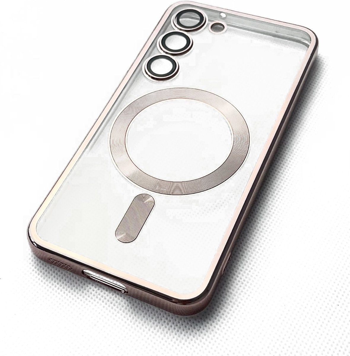 Telefoonhoesje Samsung S23 - Rose Goud - MagSafe - Stevig - Phone Case - Smartphonehoesje - Hoesje voor Samsung S23 - OXILO