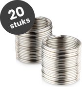 Sleutelringen – 30 mm – Ringen – Sleutelhanger Ringen – 20 Stuks  – Zilver