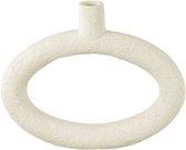 Present Time Vaas Ring - Polyresin - Ovaal Wijd Wit - 25x3,5x20,5cm - Modern