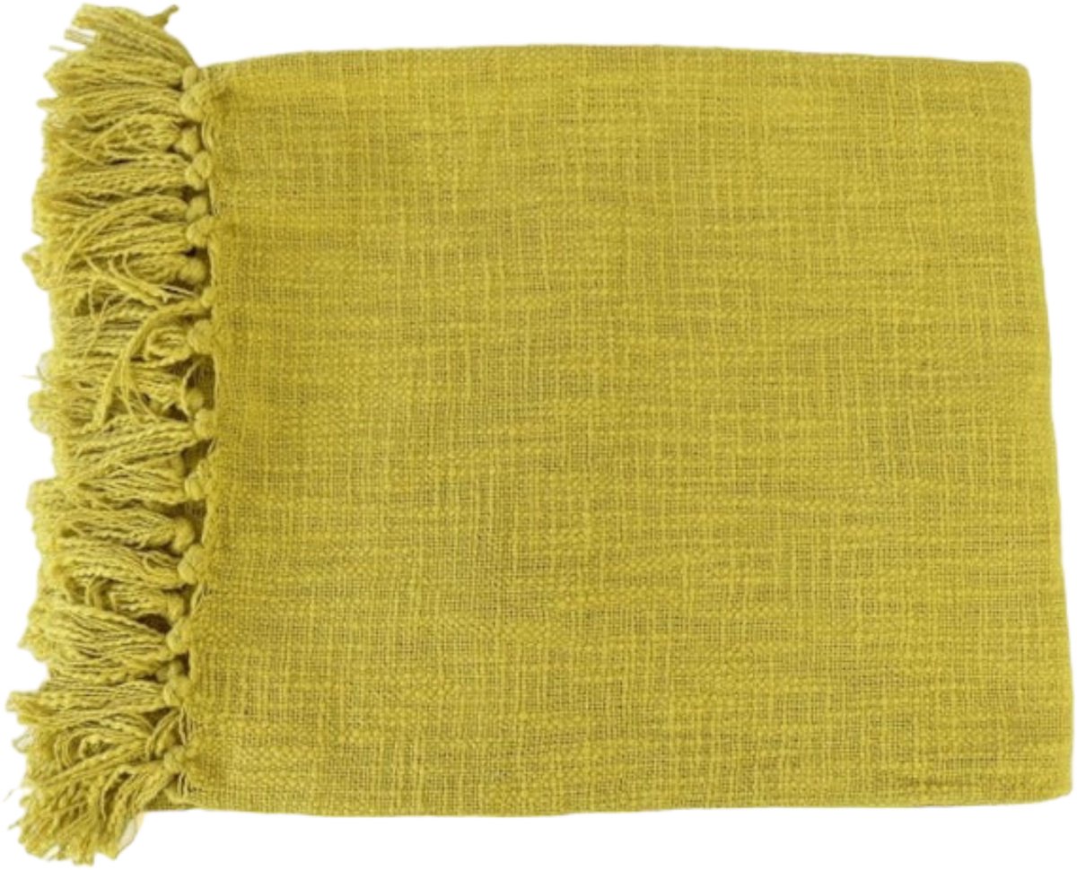 Imbarro - Plaid 'Shellia' (Oker, 130 x 170cm)