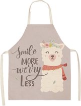 Alpaca keukenschort | Smile no more worrys | Extensso®