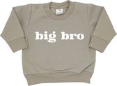Sweater/trui - big bro - Beige - Maat 92 - Zwangerschap aankondiging - Big Brother - Ik Word Grote Broer - Geboorte - Baby - In verwachting