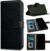 Casemania Hoesje Geschikt voor Apple iPhone 15 Plus Zwart - Portemonnee Book Case - Kaarthouder & Magneetlipje