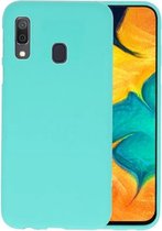 Bestcases Color Telefoonhoesje - Backcover Hoesje - Siliconen Case Back Cover voor Samsung Galaxy A30 - Turquoise