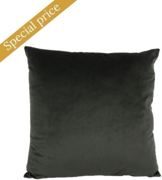 Sierkussens - cushion luxury | dark green | 50x50 cm - groen - 50x50x