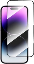 Full-Cover Tempered Glass - Geschikt voor iPhone 15 Pro Max Screen Protector - Zwart