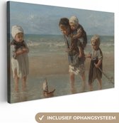 Canvas Schilderij Kinderen der zee - Schilderij van Jozef Israëls - 60x40 cm - Wanddecoratie