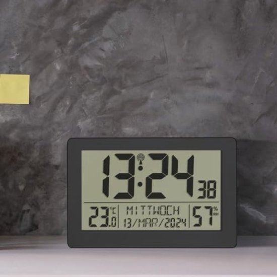 TFA Dostmann 60.2540 Melody elektronische wekker met verschillende alarmtonen (zwart met batterijen