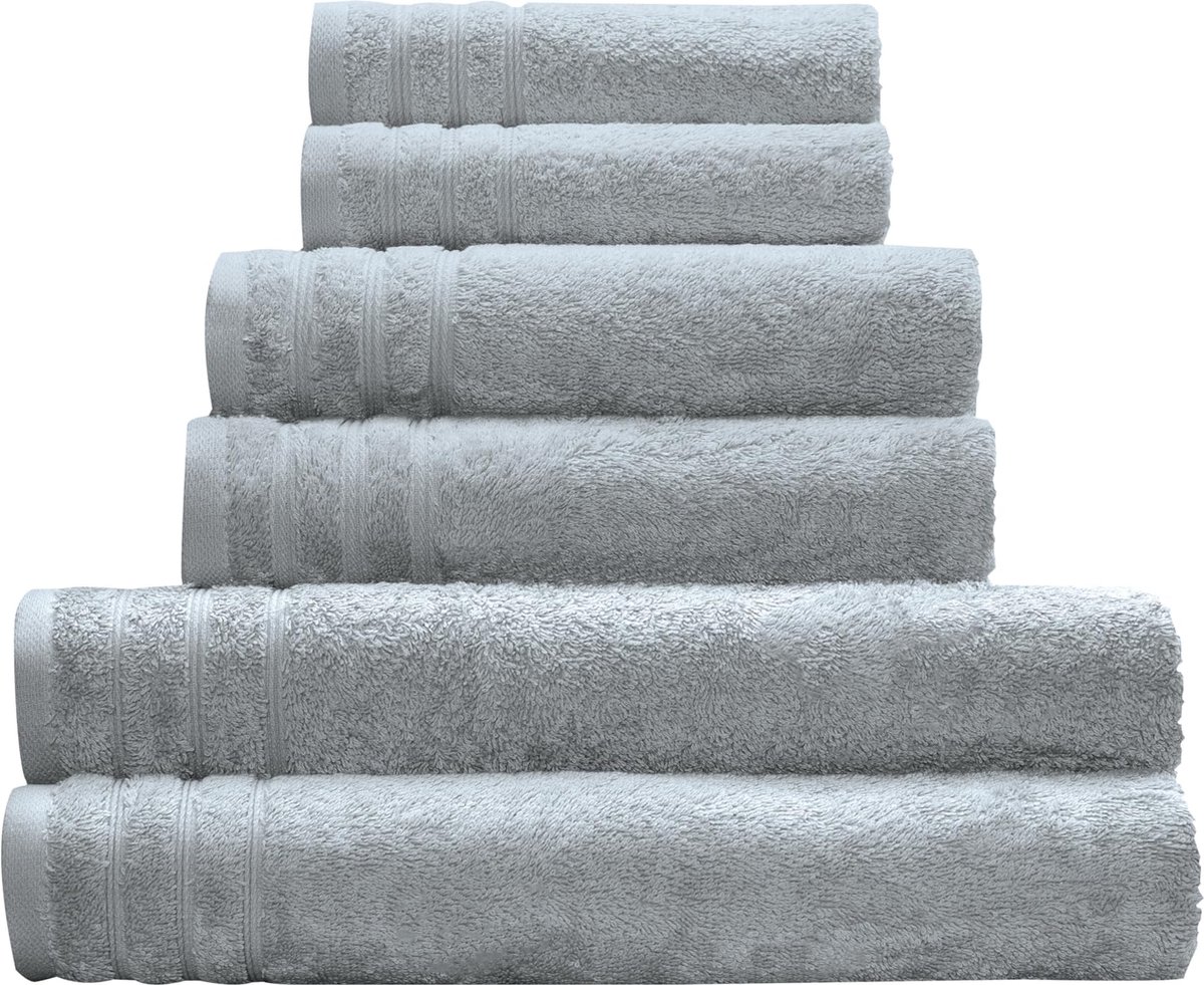 JGS ® Klassiek Luxe Handdoek in Zacht Platina - 50x100 cm, Hoogwaardige Kwaliteit