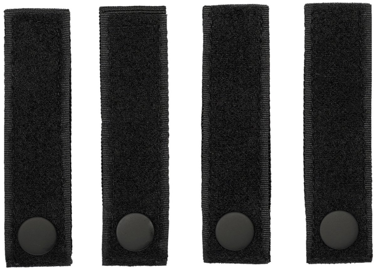 101inc MOLLE strap hook + loop 4 stuks zwart