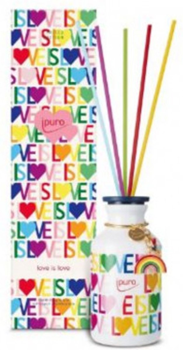 Ipuro Limited Edition LOVE IS LOVE geurstokjes 240ml - ontwerp Prinses Delphine - Valentij