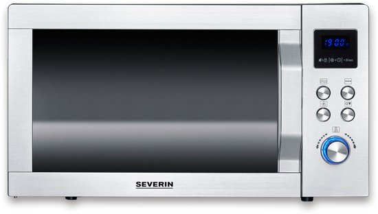 Severin MW 7777 - Combi-magnetron - vrijstaand -25L - met vlakke keramische bodem - zonder draaiplateau - RVS- 230 °C