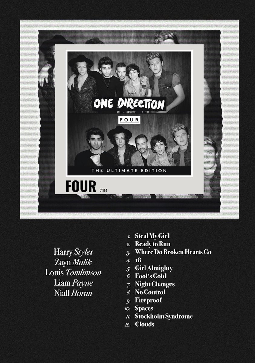 One direction poster - Hoogwaardig glans - Kerstcadeaus - A2 - 60x42