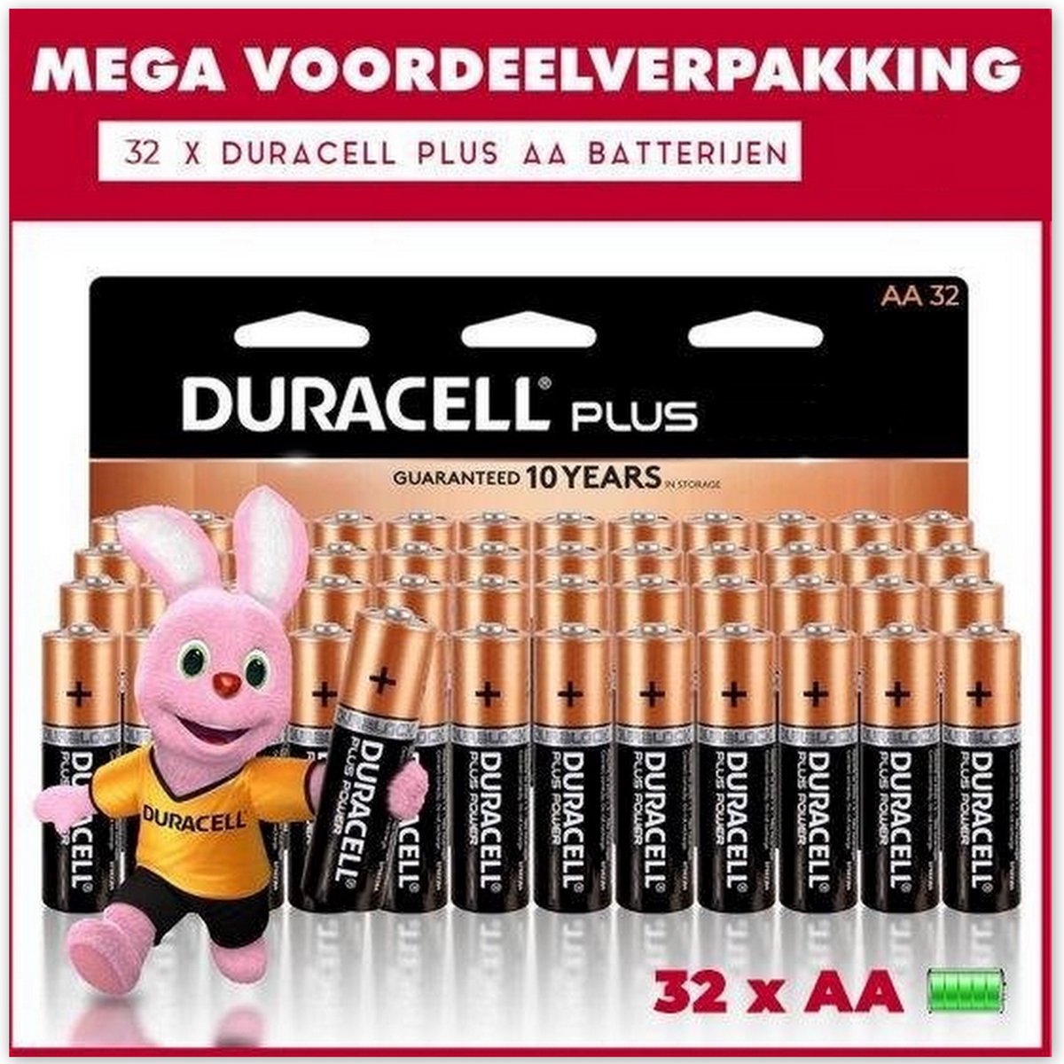 Duracell Plus Power AA batterij (penlite) Alkaline 1.5 V 32 stuk(s) Voordeelverpakking