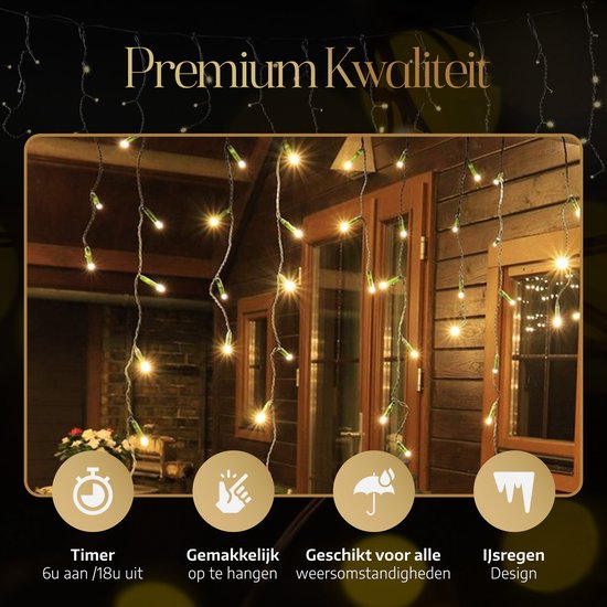 LED lichtgordijn voor buiten, 64-rij 200x200cm