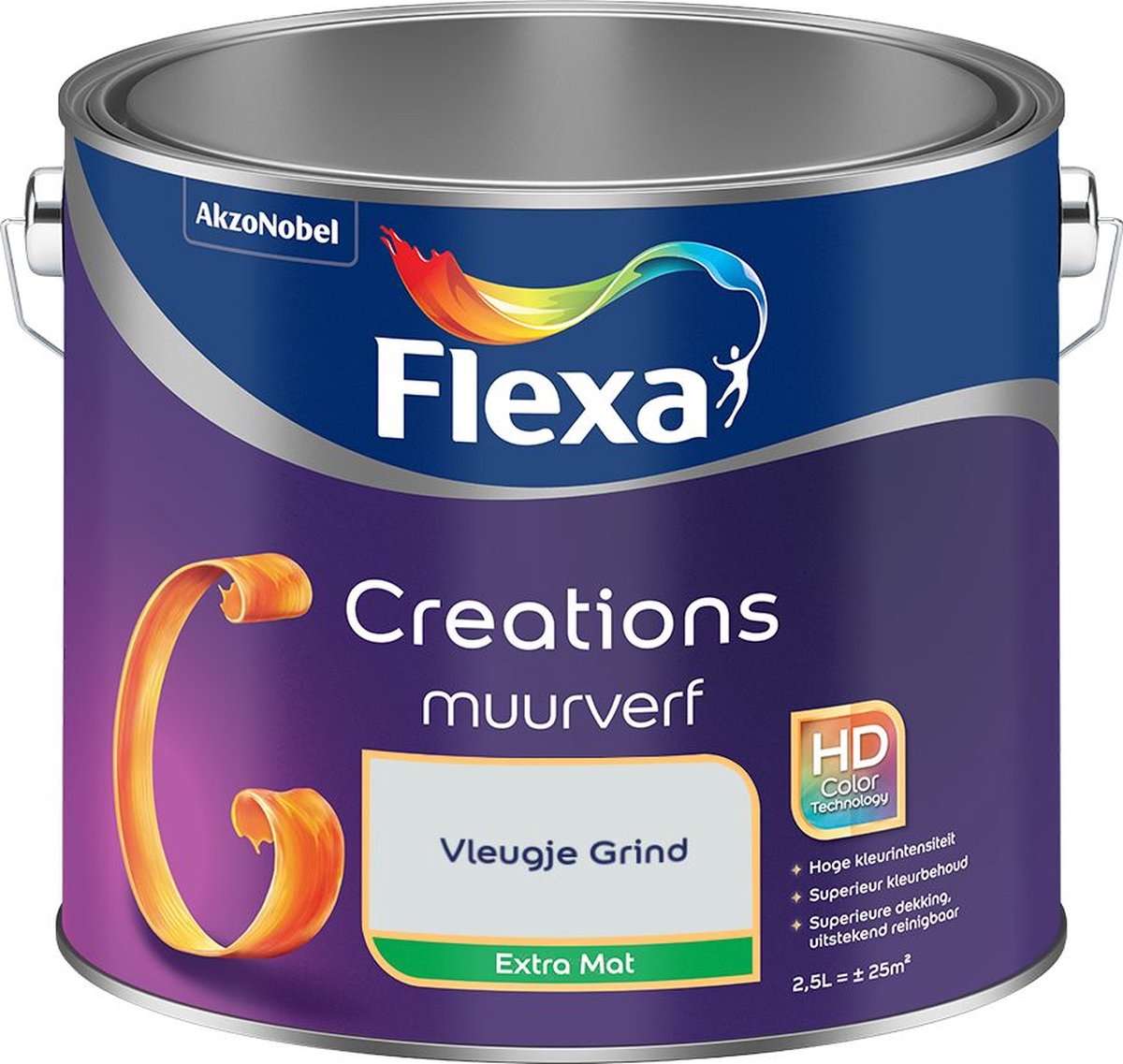 Flexa Creations Muurverf Extra Mat Vleugje Grind 2,5 L