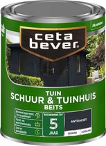 Cetabever - Tuinbeits Schuur & Tuinhuis Dekkend - Antraciet - 750 ML