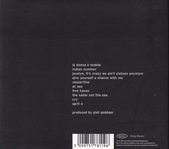 Tracklist en productiedetails van 'the sailor not the sea'.