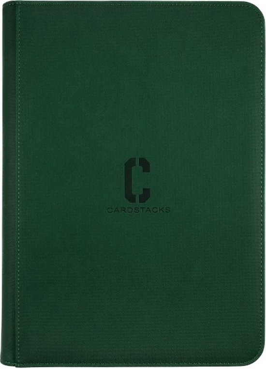 Cardstacks - Zippered Pro Binder 9 Pocket - Groen - Geschikt voor standaard maat Trading Cards Zoals MGT Pokemon enz enz.
