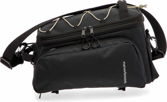 New Looxs ® Sports Trunkbag Racktime 2.0 – Bagagedragertas – Fietstas Enkel – Ingebouwde Racktime-Adapter – Waterdicht door Regenhoes (inclusief) – Vergrootbaar tot 31 L – Zwart