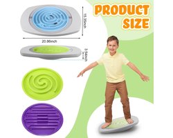 Balance Board - met Labyrint Spel - 3 Verwisselbare Kleurrijke Doolhof Omslag - 360 Graden draaibaar - voor Kinderen - Stimuleert de motoriek - Montessori speelgoed -Balansbord vanaf 6 jaar