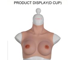 Siliconen Borsten-Nep borsten- D cup- 100% Siliconen- 2550 gram- Cosplay- Travestie-Transgender-Crossdresser-Breastplate
