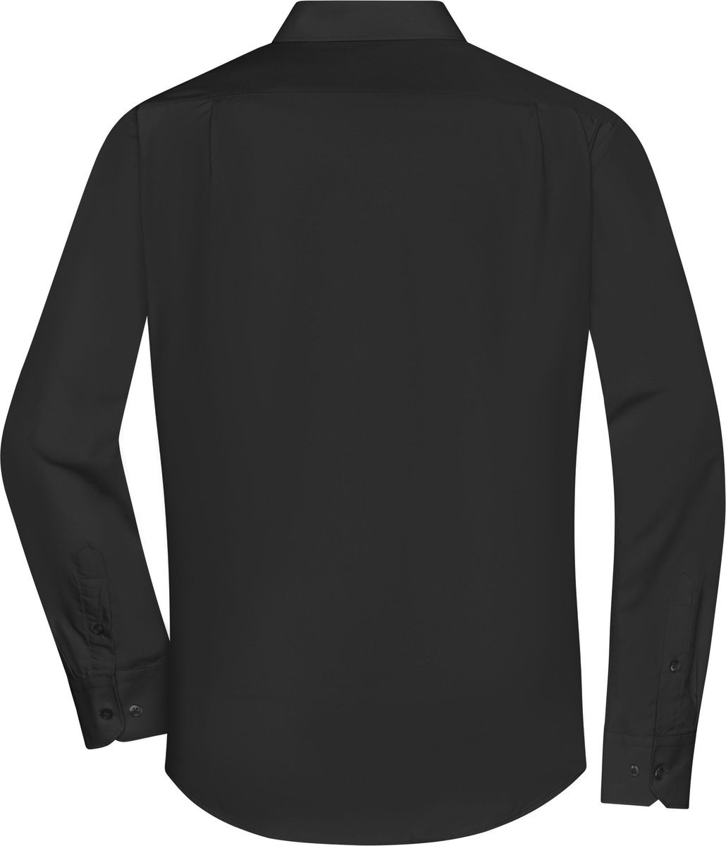 James and Nicholson Blouse Heren Met Lange Mouw - Overhemd Heren - Valentijn - Valentijnsdag - Valentijnsdag Voor Mannen - Valentijn Cadeautje Voor Hem - Vaderdag - (Black Maat XXL) — cadeau in Cadeau-ideeën - foto 2
