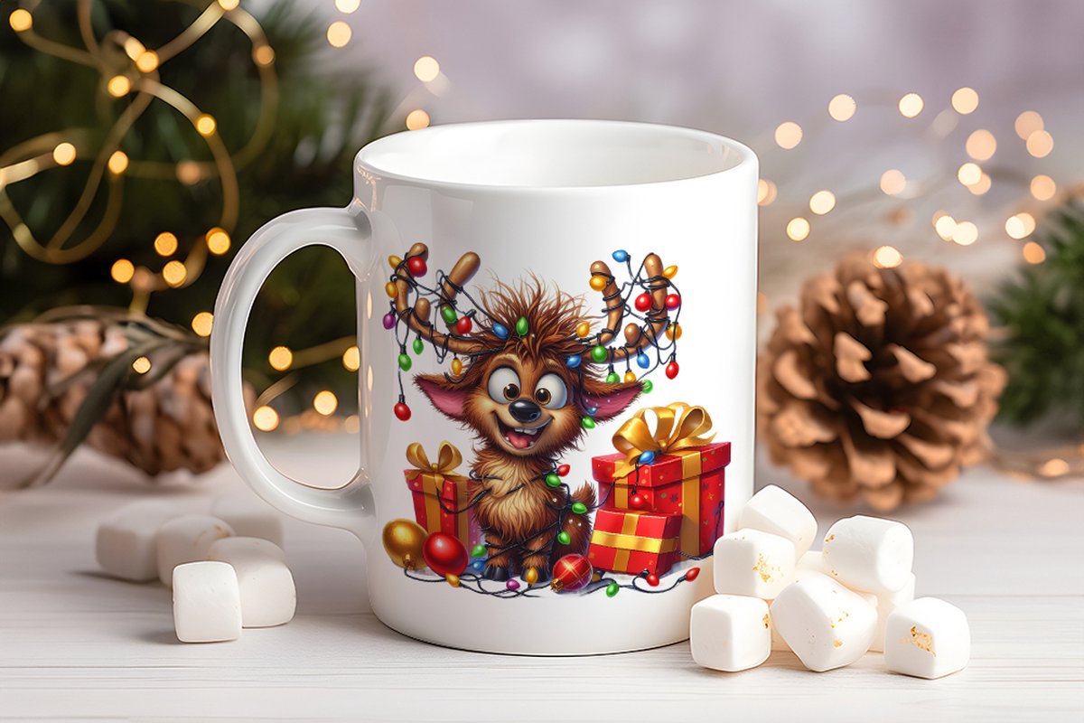Kerst Mok - Jolly hert - 330 ml