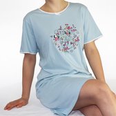 Tenderness de Nuit Femme Tendresse - Katoen - Manches Courtes - Blauw - Taille S