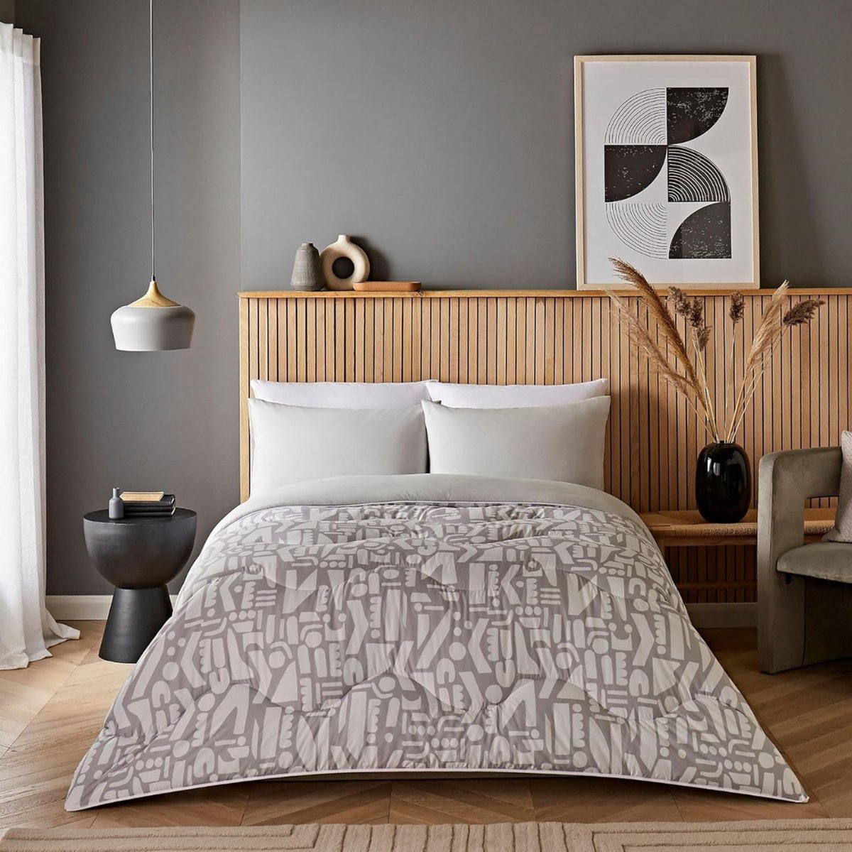 Solacis Dekbed zonder overtrek en wasbaar - Hoesloos - Dekbed - Zonder hoes - Wasbaar - Must have! Simplistische Geo