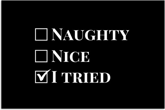 Poster 30x20 cm - Kerst - Zwart - Wit - Quote - Grappig - Posters - Kamer decoratie - Wanddecoratie woonkamer - Kerstdecoratie voor binnen - Kerstversiering - Kerstmis versiering in huis - Kerstaccessoires