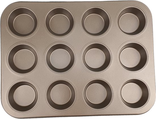 Matfer Bourgeat mini anti-kleef bakvorm 8cm (12 stuks) - E196 Matfer Bourgeat mini anti-kleef bakvorm 8cm (12 stuks) - E196