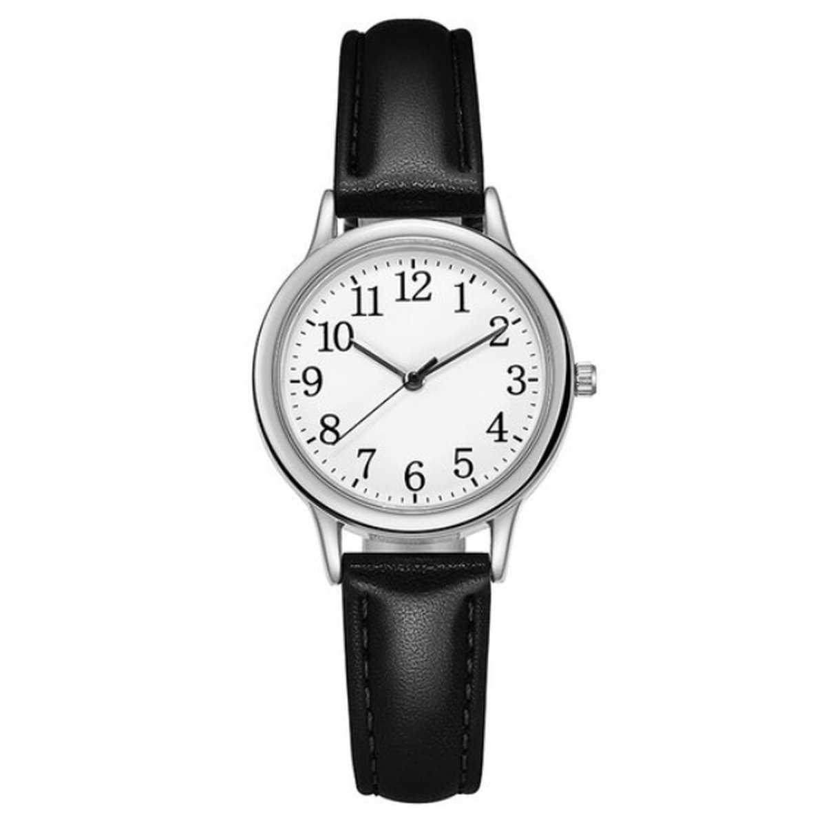 WiseGoods WS676 Luxe Aesthetic Dames Horloge - Horloges Vrouwen - Sieraden Vrouw - Design Sieraad - Cadeau - Accessoires - Zwart