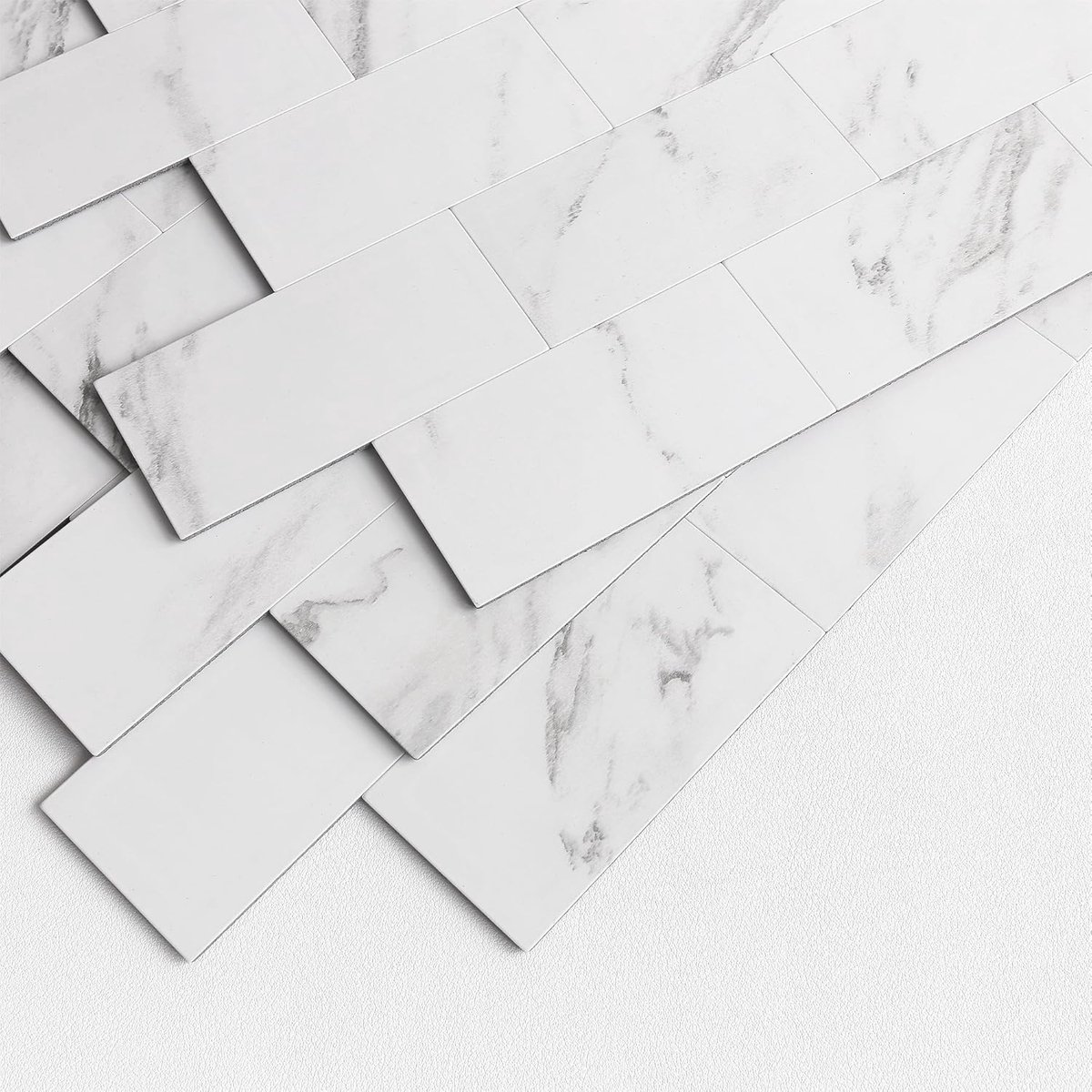 Zelfklevende 3D Muurtegels voor Badkamer en Keuken - Luxe Metalen Tegels voor Doe-Het-Zelf Projecten