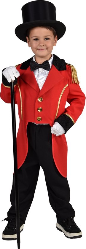 Magic Design Verkleedjas Circus Directeur Junior Rood Mt 104