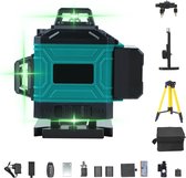 Bol.com Kruislijnlaser 4D Zelfnivellerend met Afstandsbediening en IP54 Bescherming aanbieding