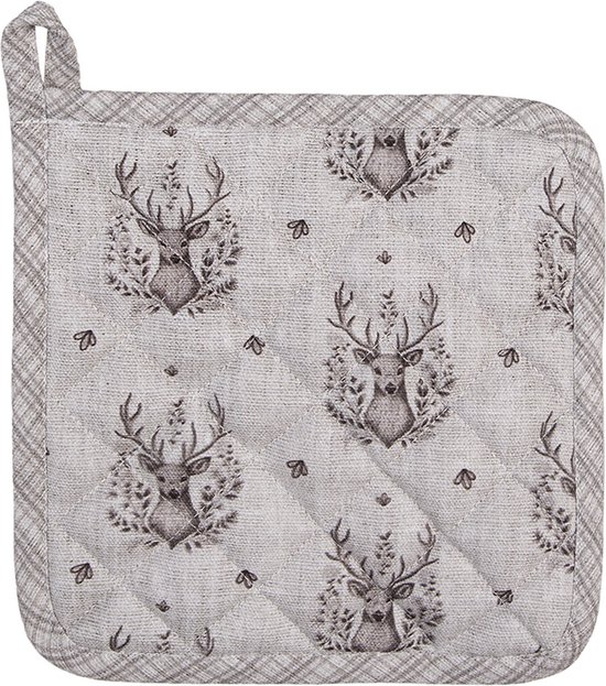 Clayre & Eef Manique 20x20 cm Beige Coton Cerf
