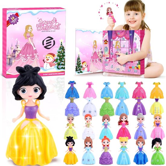 Equivera adventskalender - Verzorgingsadventskalender 2024 voor Meisjes – 24 Verzorgingsproducten – Beauty Adventskalender met Bodylotion – Badbruisballen – Douchegel – Shampoo – Handcrème en Meer – Kerstkalender