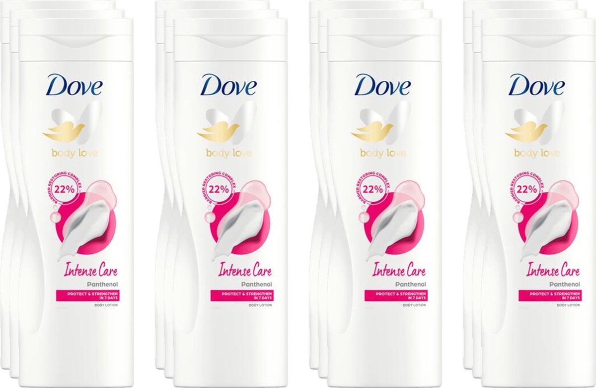 Goedkoopste Dove Bodylotion Intense Care - met 22 barrier restoring complex en panthenol - Voordeelverpakking 12 x 400 ml