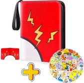 Pokémon Verzamelmap - 400 Kaarten - Inclusief Stickers - Premium Kaartvakken - Pokémon Map met Rits - A4 Formaat - Binder voor Pokémonkaarten - 50 Pagina's
