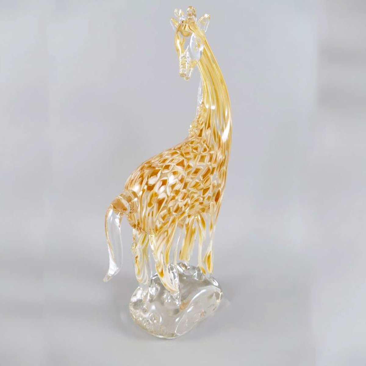 AL - Giraffe - Geel - Glaswerk - 22 x 9 x 37 cm