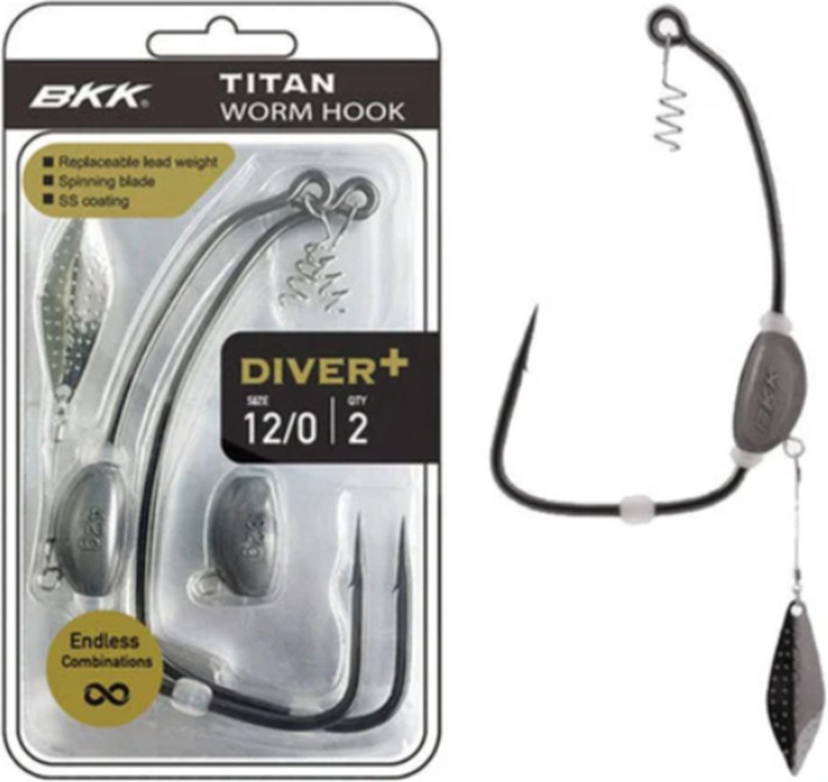 BKK Hooks Titandiver+ Size 10/0 12/18gr