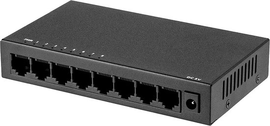 Technetix - 8 Ports Gigabit Ethernet Switch incl. voeding | bol