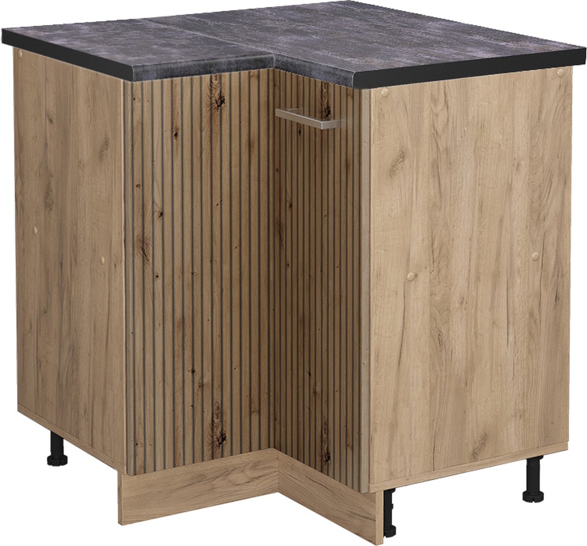 Vicco R-Line Hoekkast – 75.6 cm, WB Antraciet Artisanaal eiken Artisanaal eiken/Goudkleurig Eiken
