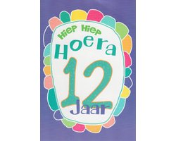 Verjaardagskaart 12 Jaar - Wenskaart Verjaardag - Kaart 12 Jaar