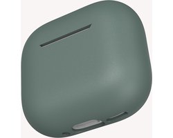 Hoesje in het Donker Groen geschikt voor Apple AirPods 4 - TCH - Beschermhoes - Siliconen - Case - Soft case