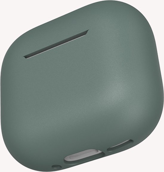 Hoesje in het Donker Groen geschikt voor Apple AirPods 4 - TCH - Beschermhoes - Siliconen - Case - Soft case