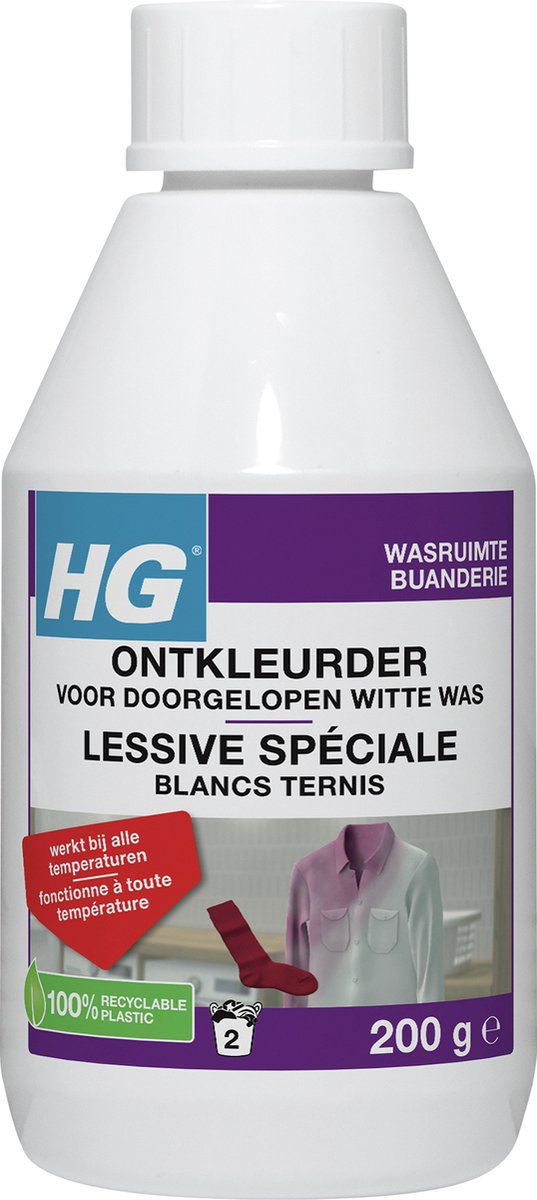 Goedkoopste HG ontkleurder doorgelopen witte was 200gr