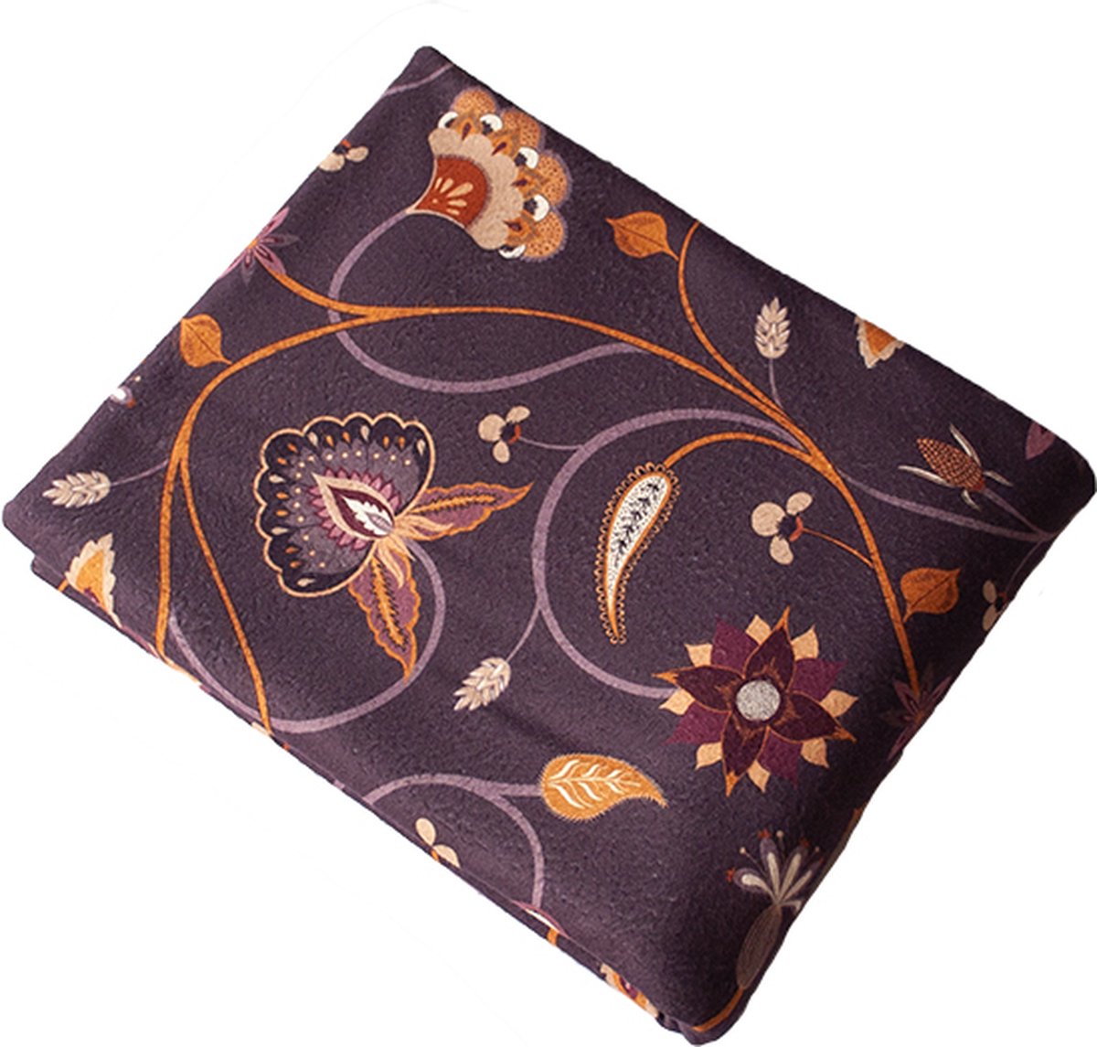 Fleece deken paars - 120 x 150cm - Boho - Woondeken plaid - laatste stuks!